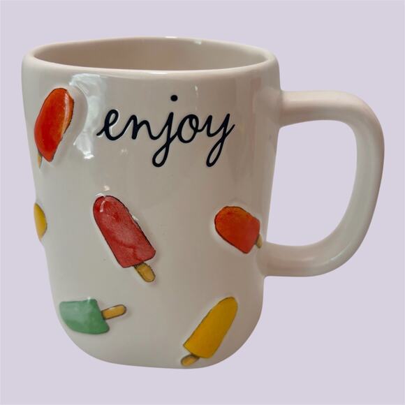 Rae Dunn Other - Rae Dunn ENJOY Mug Colorful Popsicles Ice Cream Summer Raised Design Cup